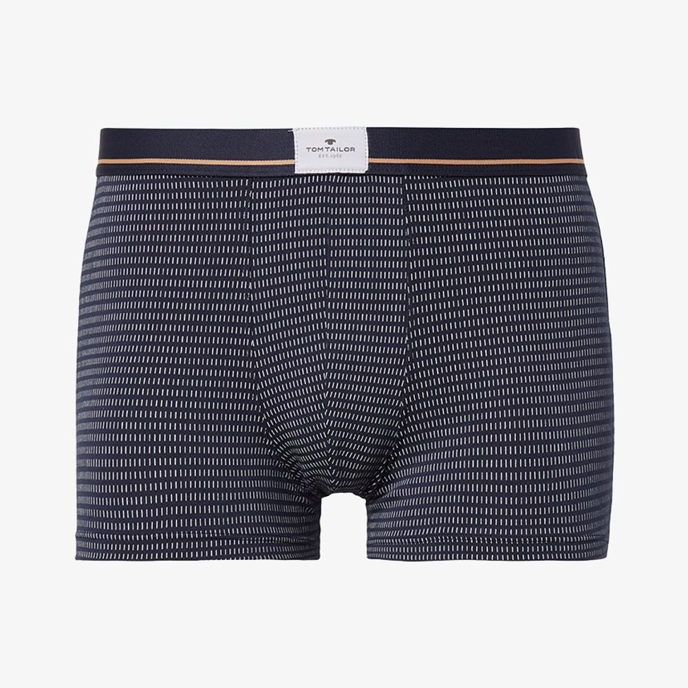 Мужские трусы боксеры темно-синие с узором Tom Tailor 70457/5646 636
