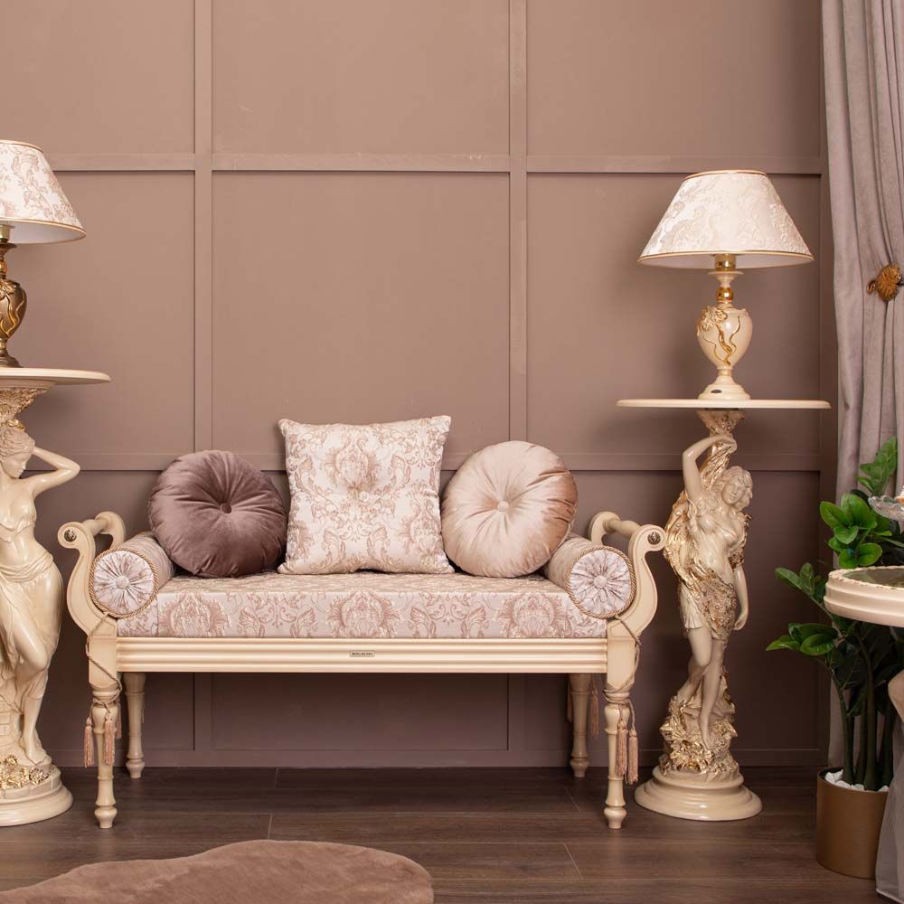 Банкетка Флоренция Айвори Каледония Даймонд Бисскоти