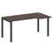 Metal System Стол криволинейный правый на П-образном м/к БП.СА-1 (R) Венге Цаво/Металл Антрацит 1600