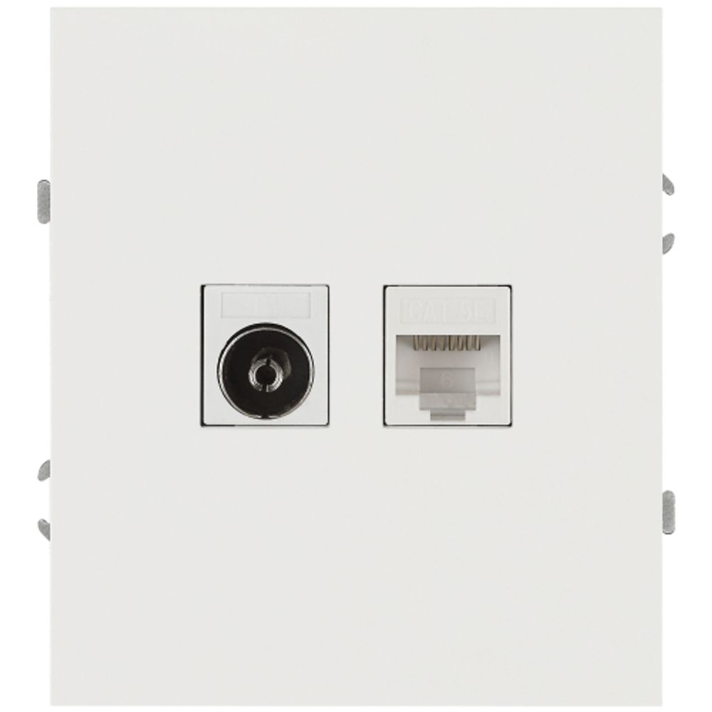 Розетка ЭРА Arktik 16-3110-01 комбинированная RJ45+TV белый | Эра Arktik