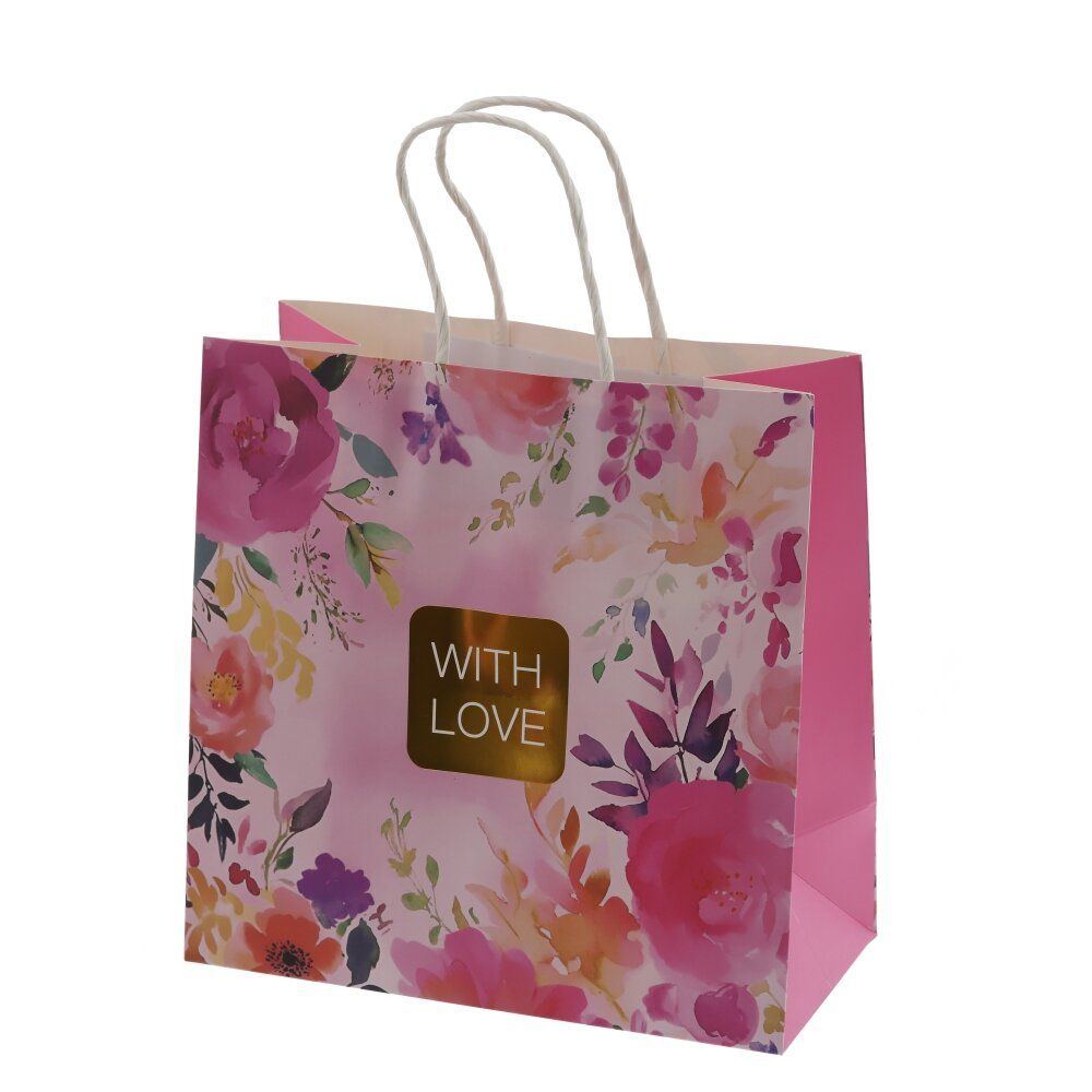 GAEM Пакет подарочный S (бумага 210г/м2, блок 12шт), L20 W10 H20 см, 4в.