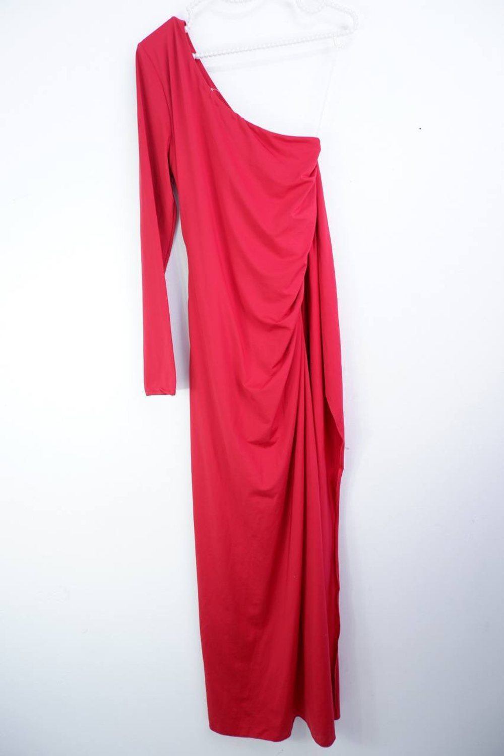 Платье Bonprix ярко-красное, ассиметричное 40-42 размер