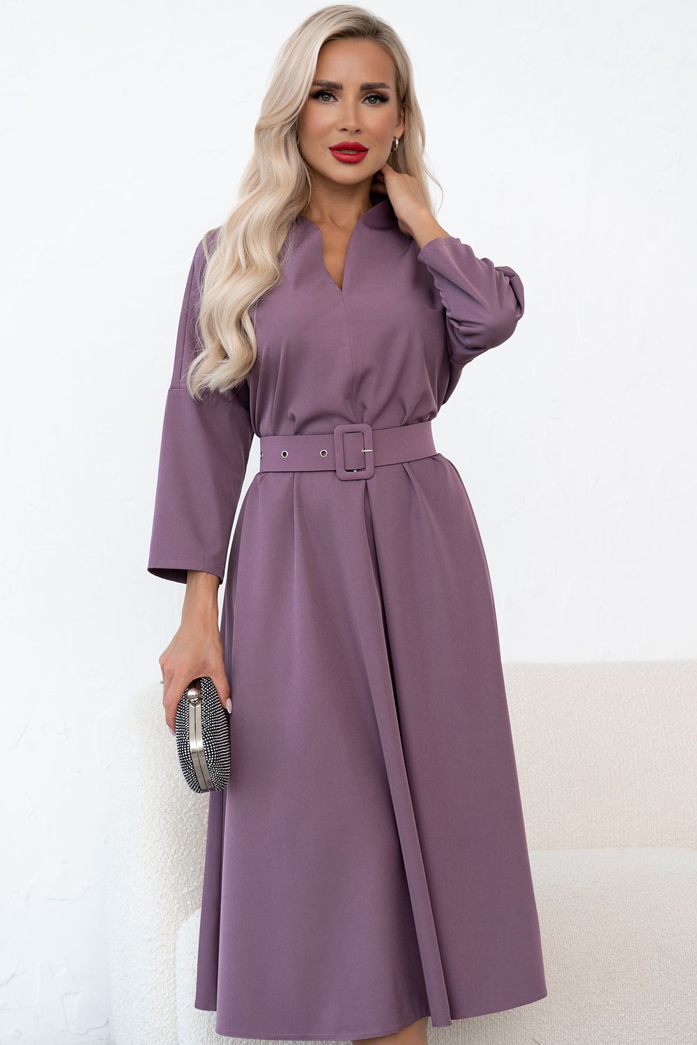 Платье Турин (сливовый)-46р-р Р11-1222 Nikol