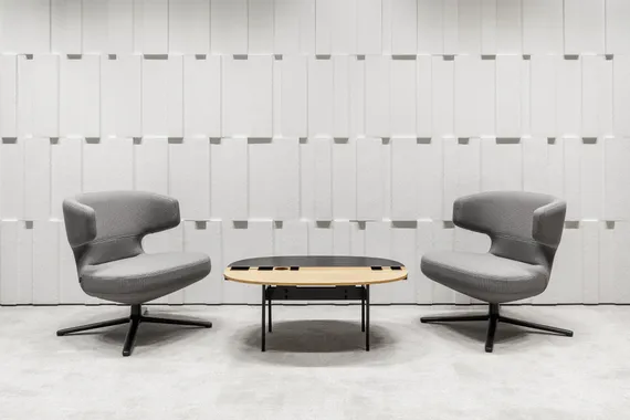 Журнальный столик Between L, 105х64х37 см, дуб/черный ясень