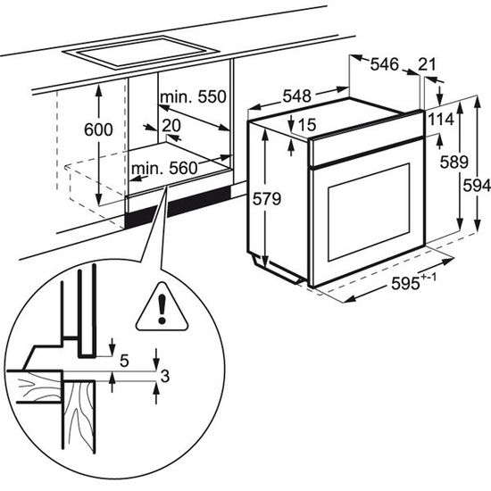 Электрический духовой шкаф AEG BCR 546350 M