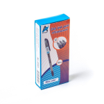 Ручка гелевая Alingar, "Cristal", 0,5 мм, синяя, игольчатый наконечник, резиновый грип, круглый прозрачный пластиковый корпус, карт. уп.