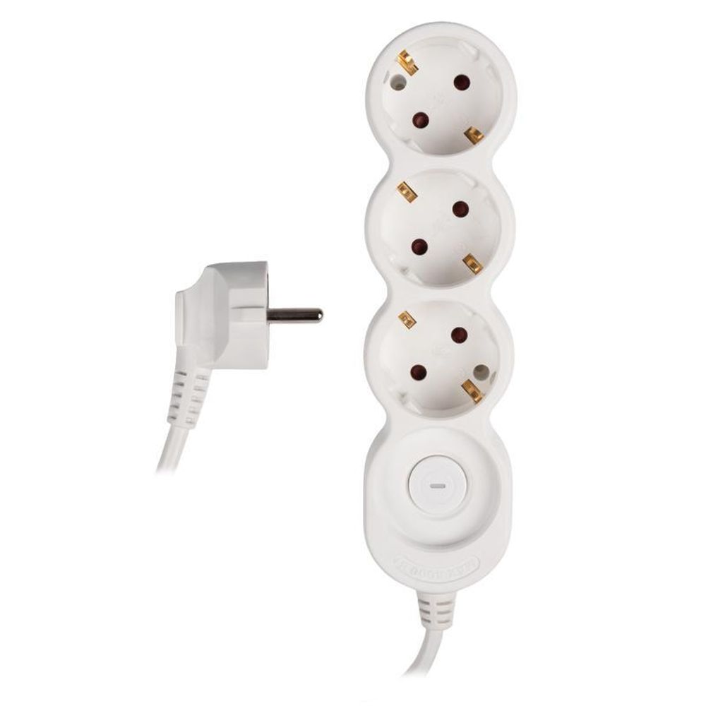 Удлинитель 3х1.5м с заземл. 16А 4кВт ПВС 3х1 с выкл. EX защ. шторки JazzWay 5034778