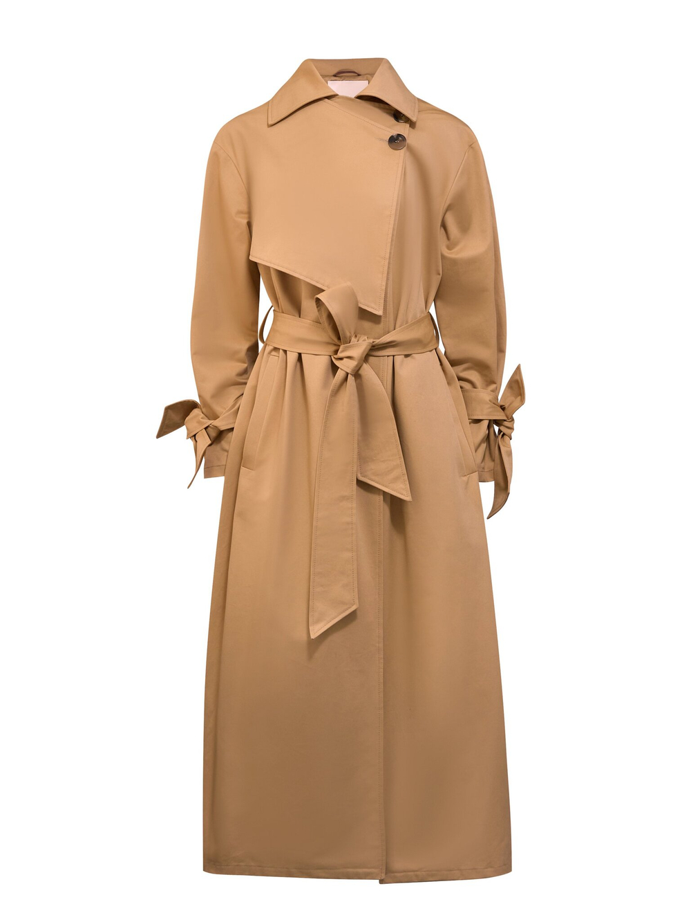 Бежевый тренч с двумя кокетками