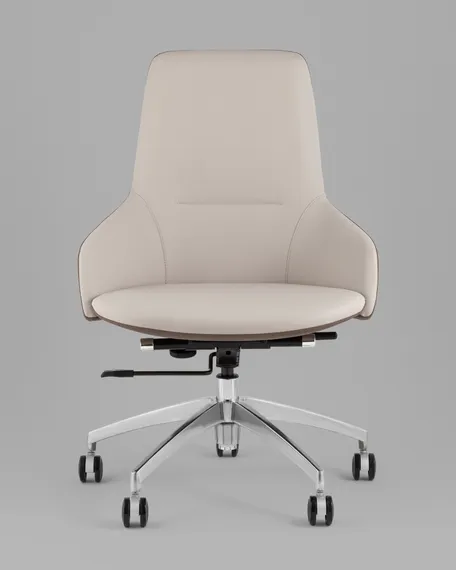 Кресло офисное Soulo светло-серый, коричневый