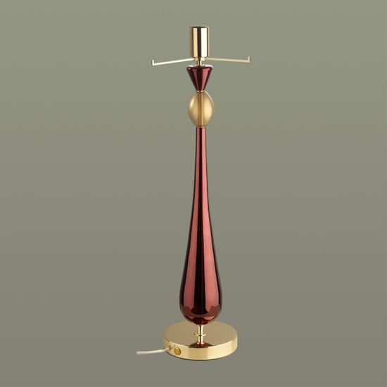 4868/1T STANDING ODL_EX22 157 золотой/бордовый/стекло База для высокой лампы E27 1*60W TOWER