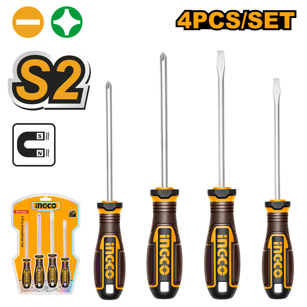 Набор отверток INGCO HKSDS0428 INDUSTRIAL 4 шт.