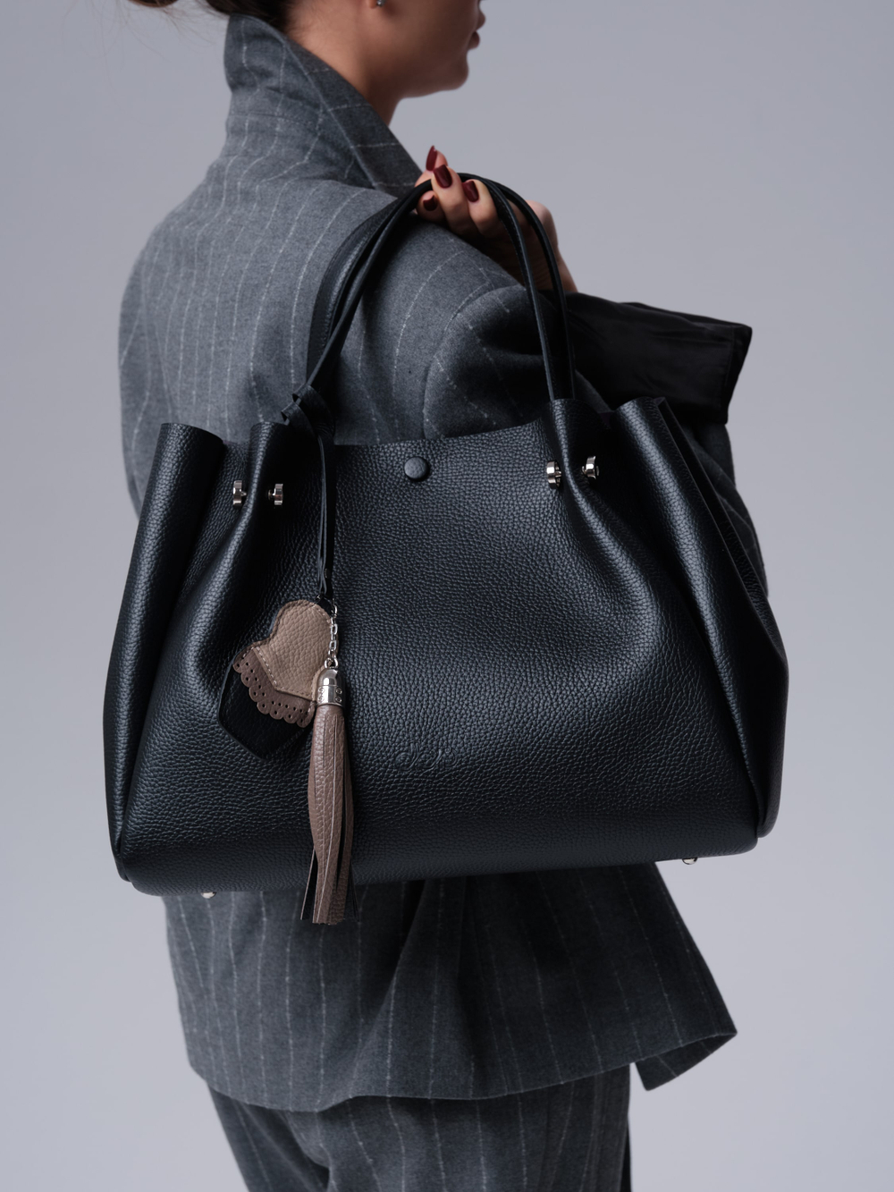 Кожаная сумка Vasilisa DBR 31210 черный/рокфор