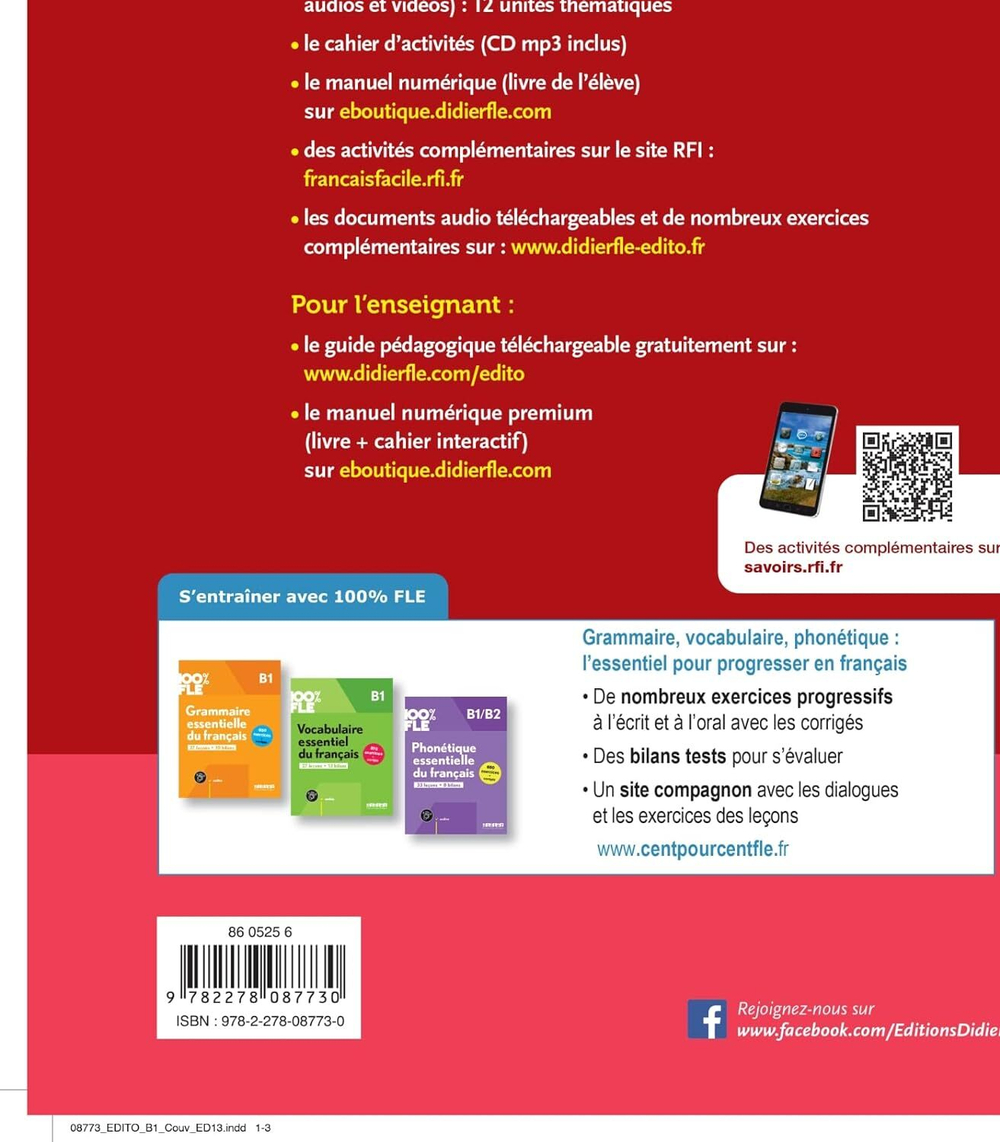 Edito B1 - Livre + DVD-Rom Le Nouvel