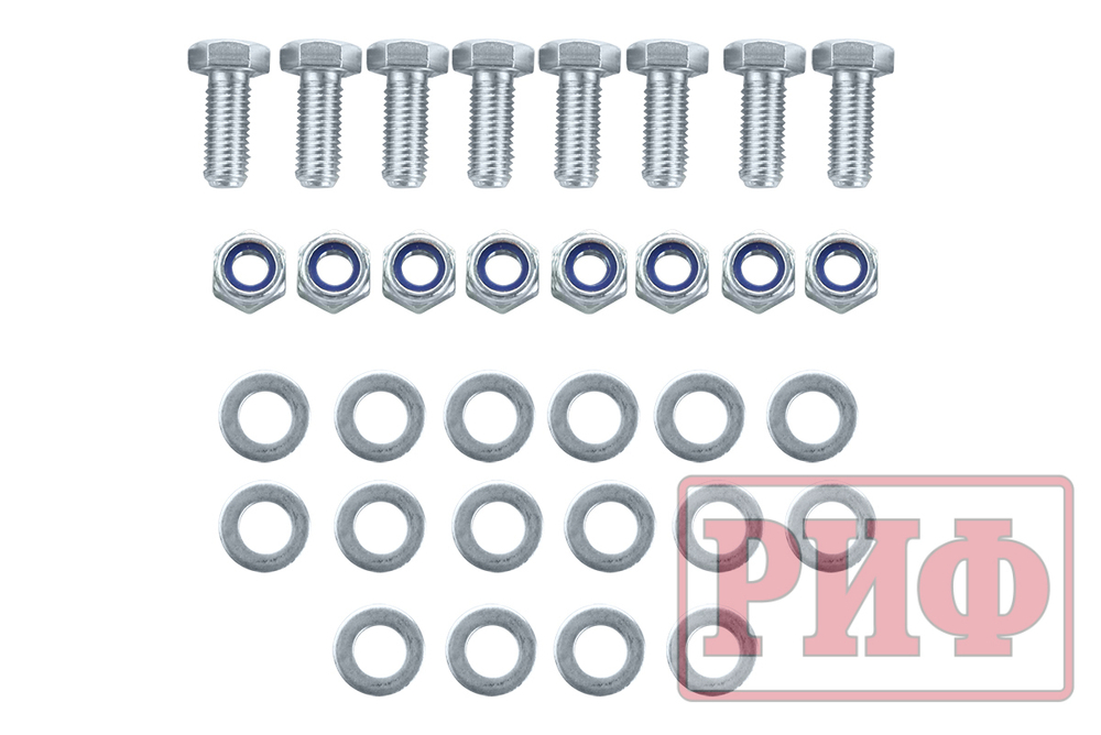 Бампер силовой задний Toyota Hilux 1983-1997 с квадратом под фаркоп РИФ
