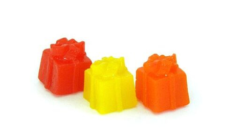 Мармелад фигурный "ПОДАРОК", 10 шт (желтый и оранжевый)