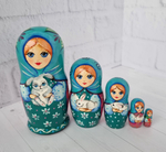 Матрёшка с зайкой 10см 5мест