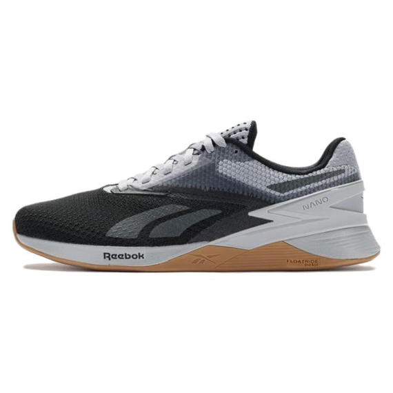 Кроссовки для тренировок Reebok Nano X3, низкий верх, черно-серый цвет, унисекс