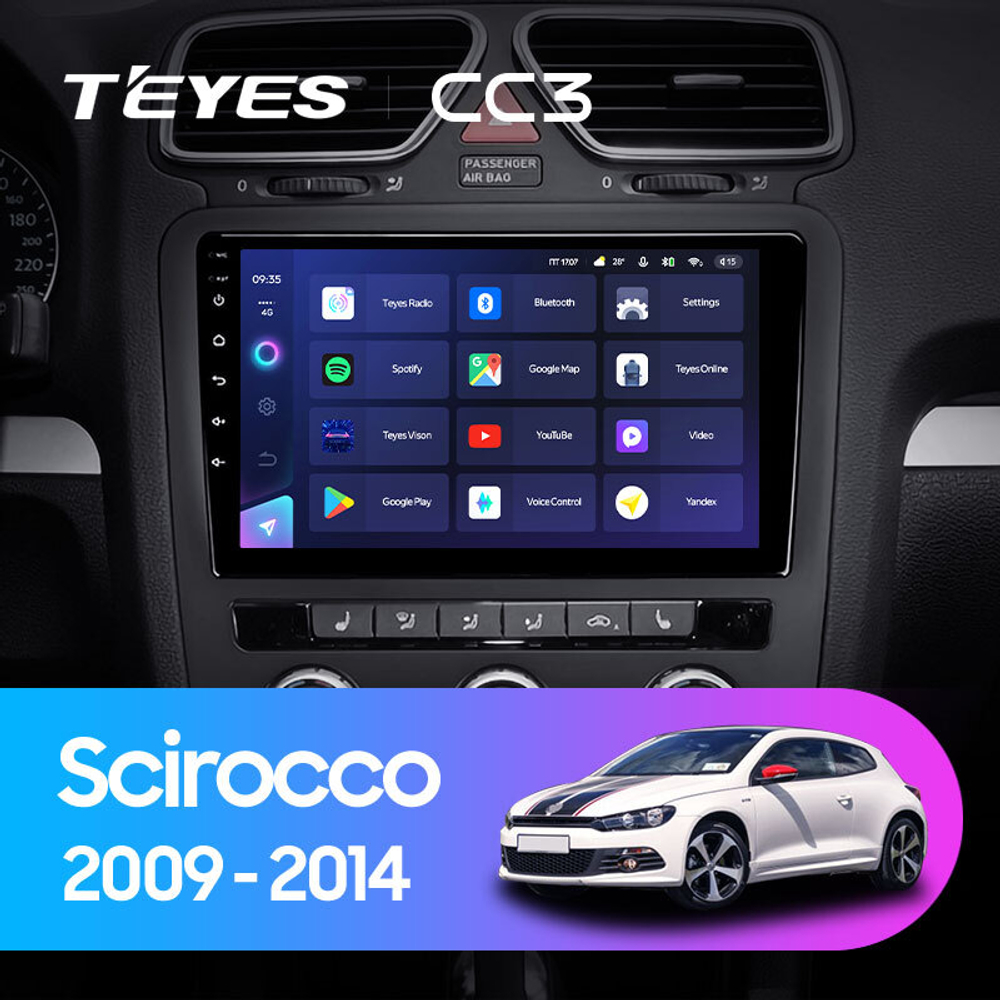 Teyes CC3 9"для Volkswagen Scirocco  2009-2014