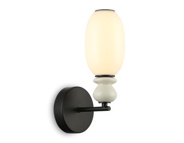 Настенный светодиодный светильник LED 6W 3000K LH53148 BK/FR чёрный/белый High Light Ceramo Modern Ambrella