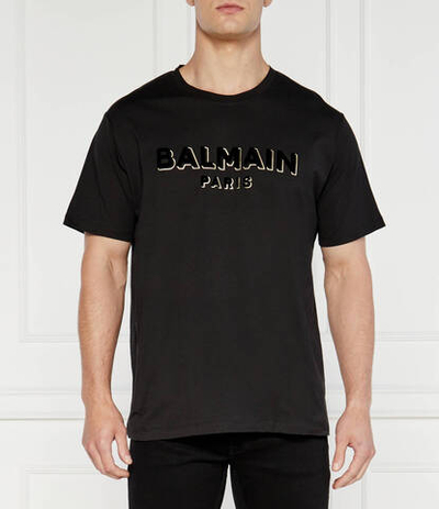 Футболка FLOCK&FOIL Balmain - черный(DH1EG010 BB99)