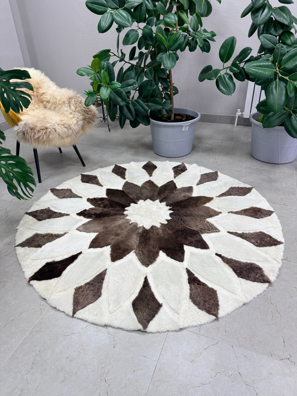 Ковер шкура натуральная овчина меховой