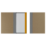 Папка архивная для переплета, 100мм, без клапанов, переплетный картон, корешок - бумвинил