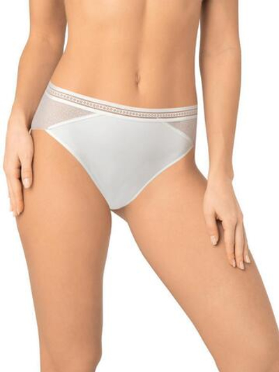 Трусики-слипы из микрофибры и кружева с сетчатой структурой (Размер: S) (Цвет: молочный)