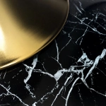 Кофейный столик Bradex Home Angel 40x55см, чёрный мрамор, металл