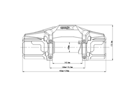 Лебёдка автомобильная электрическая 12V Runva 6000 lbs 2722 кг (синтетический трос) EWV6000FSR