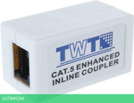Соединитель 2-х портов RJ-45, неэкранированный, категории 5е арт. TWT-CP45UTP5E