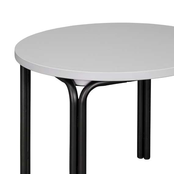 Столик кофейный ror, Ø50 см, черный/серый