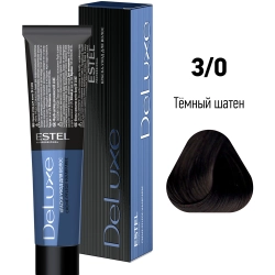 3/0 краска для волос, темный шатен / DE LUXE 60 мл