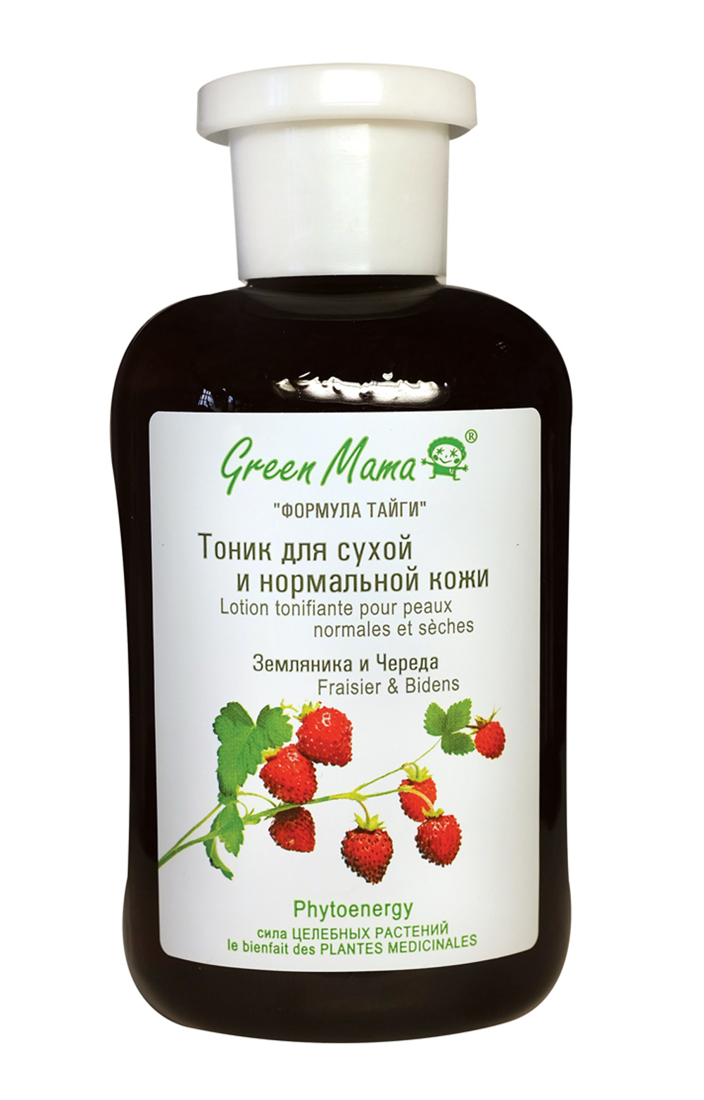 Green Mama Формула тайги Тоник для лица Земляника и череда, для сухой и нормальной кожи, 200мл