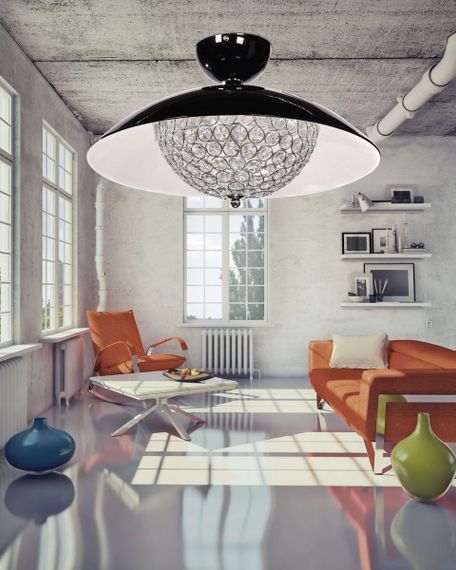 Потолочный светодиодный светильник Lumina Deco Mezzaluna LDC 1578-5 BK