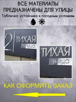 Адресная табличка на дом с объемными буквами