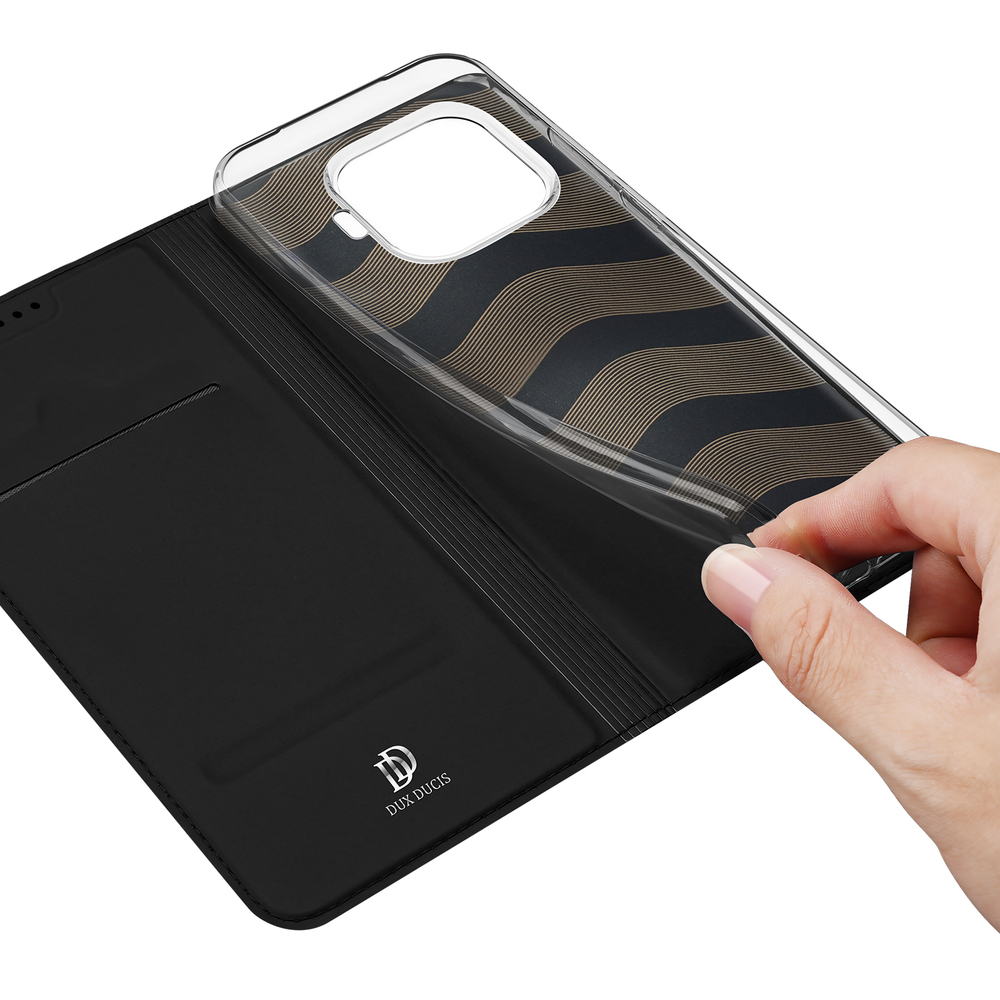 Чехол книжка черного цвета для смартфона Xiaomi 17T, серия Skin Pro Series от Dux Ducis