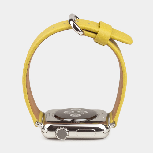 Ремешок для Apple Watch 40/41/42 mm из кожи теленка, желтого цвета