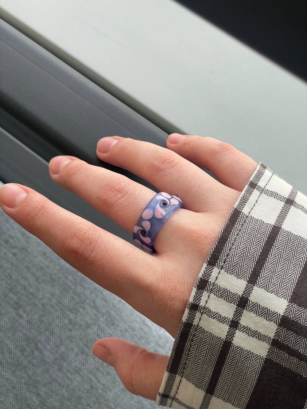 Кольцо Сирень, стекло