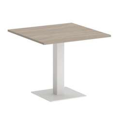 Onix Direct Стол квадратный O.SPRG-2 Дуб Аттик/Металл Белый 900*900*750