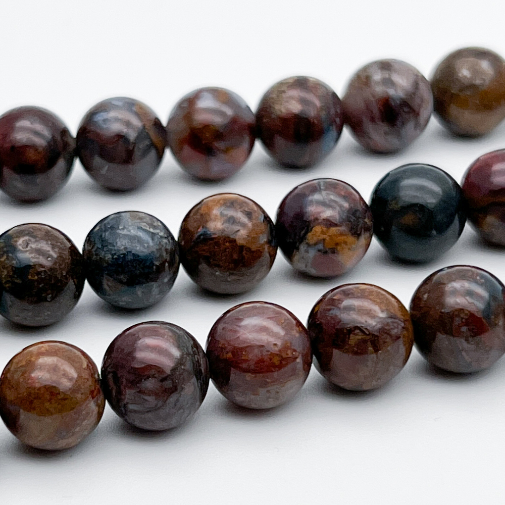 Питерсит бусины, диаметр 10-10,1 мм, цена за 9 шт (1/4 нити)