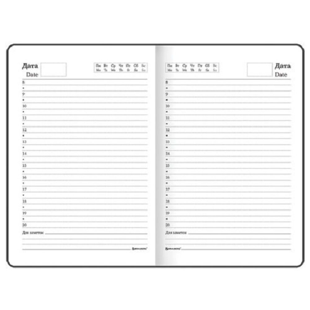 Ежедневник недатированный Brauberg Офисный А6 128 л. обложка твердая с резинкой