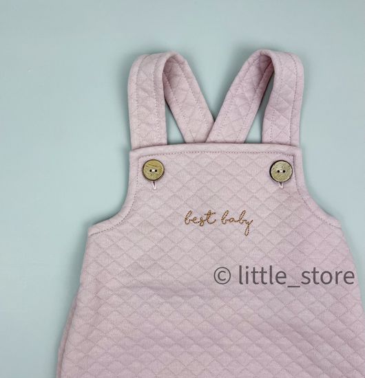 Полукомбинезон из капитония утепленный "Bunny" Пудровый