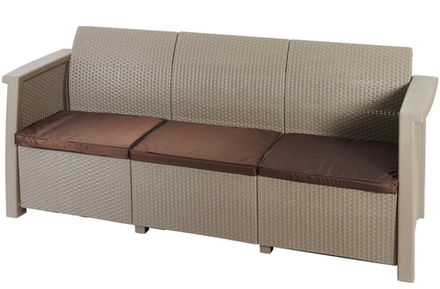 Диван пластиковый Толедо Макс Лав Сит (Toledo Max Love Seat) капучино (производство Россия)