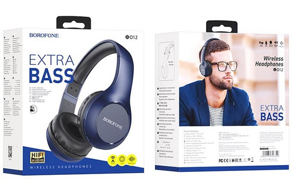 Полноразмерные Bluetooth наушники BOROFONE BO12 (синий)