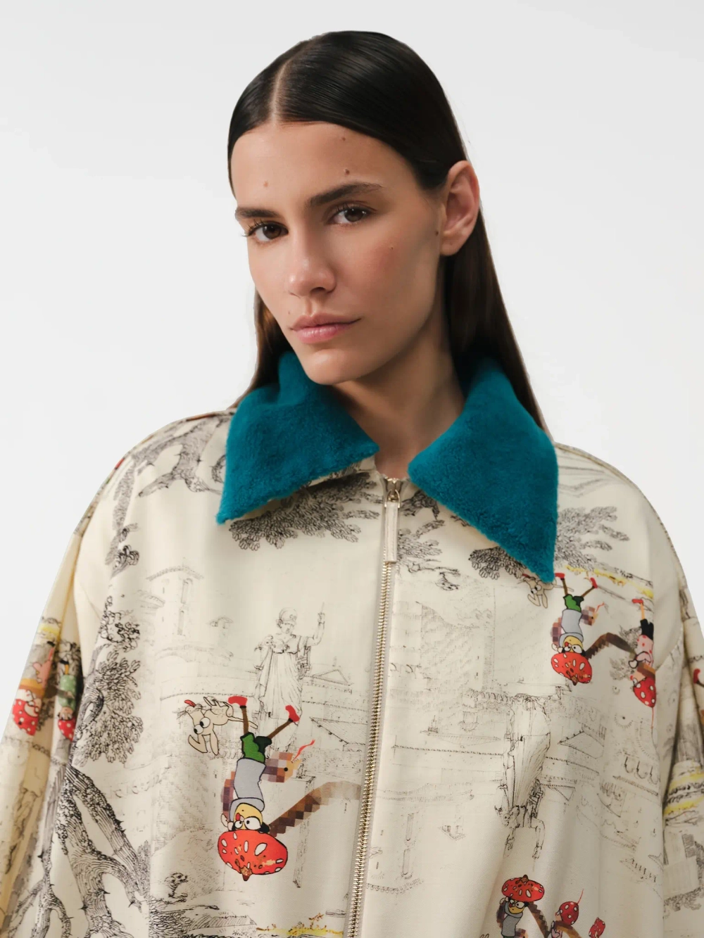 Куртка-бомбер принтованная OLA OLA