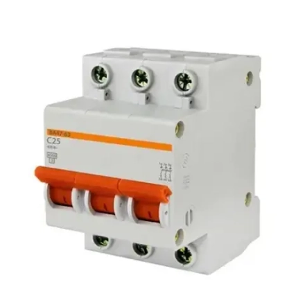 Автоматический выключатель ВА47-63 4,5кА, 3P 25А (C)