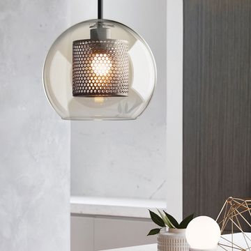 Стеклянный светильник подвес в стиле лофт  CATCH-AMBER