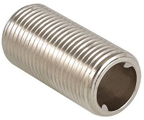 Ниппель Valtec 1/2" НР с наружной резьбой под сгонный ключ латунный никелированный VTr.651.N.0004