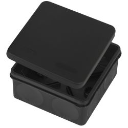 Распаячная коробка ЭРА KOR-100-100-50-9g-2MP-B двухкомпонентная HF стойкая к УФ 100х100х50мм черная прямой монтаж IP67