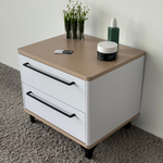 Тумба прикроватная на ножках с ящиками ROYAL 5203 эко (Макиато-Черный-р.черная)